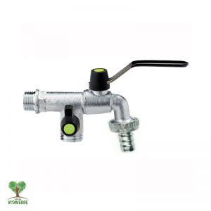 Rubinetto 1/2"M con innesto rapido e presa supplementare                                                                        